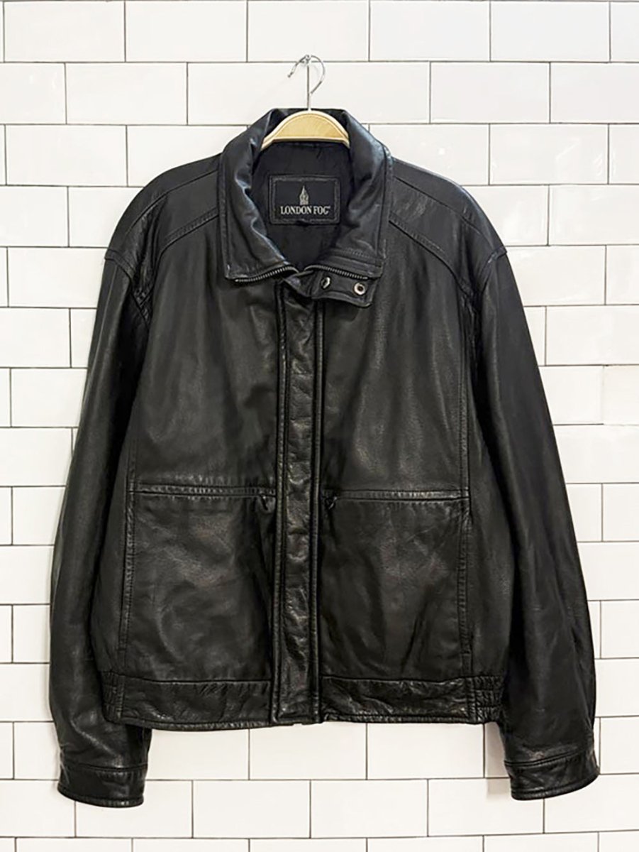 vintage london fog soft leather bomber jacket - good market thrift store