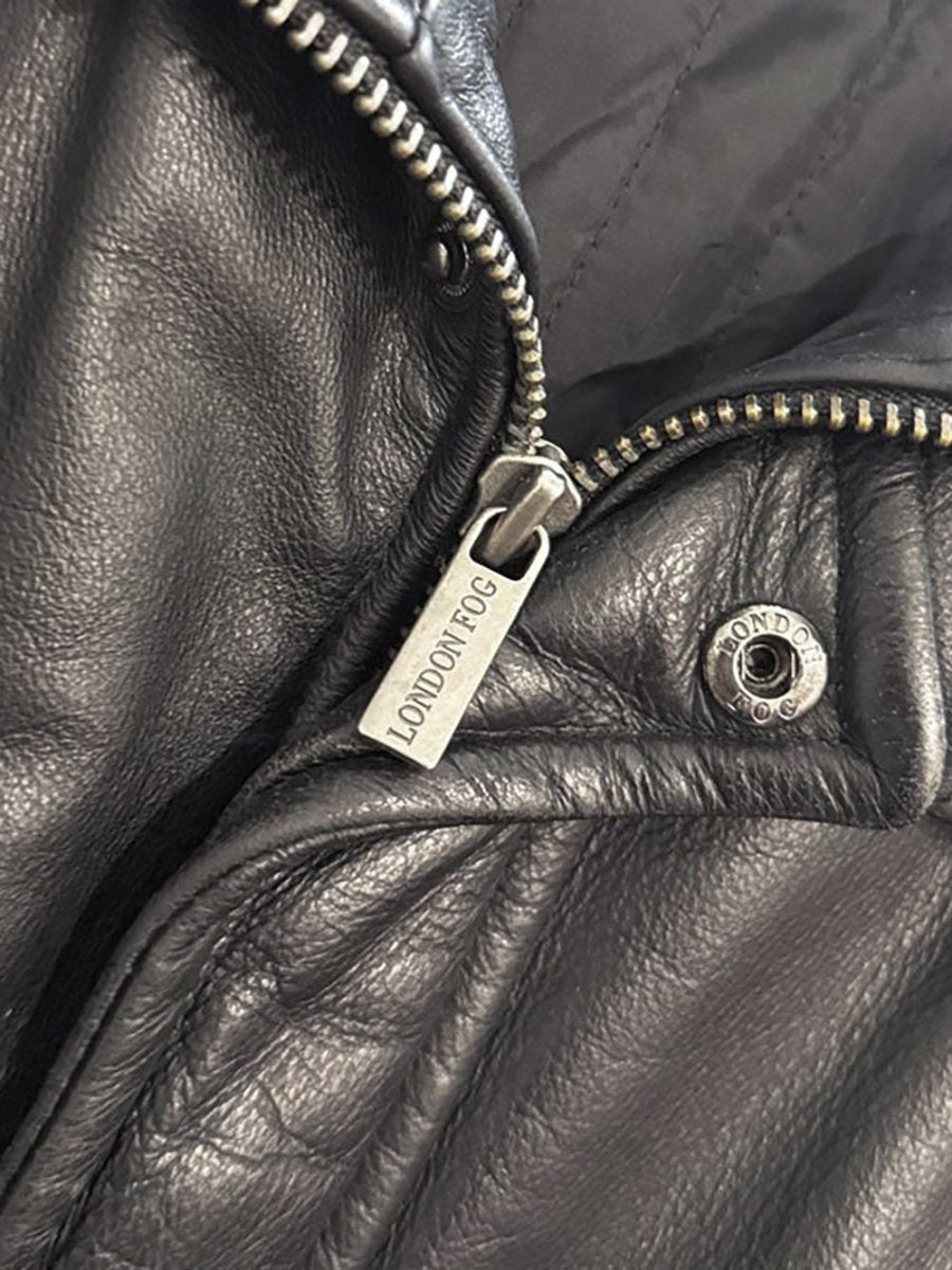 vintage london fog soft leather bomber jacket - good market thrift store