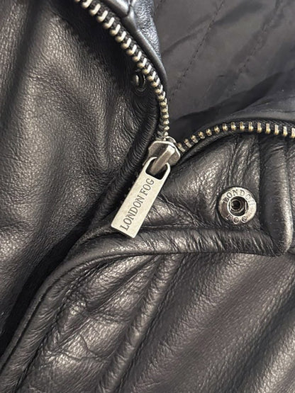 vintage london fog soft leather bomber jacket - good market thrift store