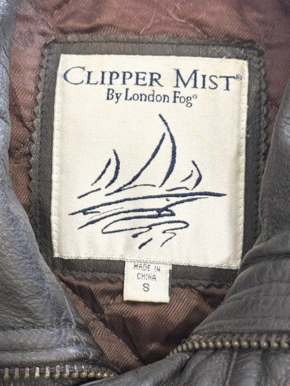 vintage london fog soft leather bomber jacket | clipper mist - good market thrift store