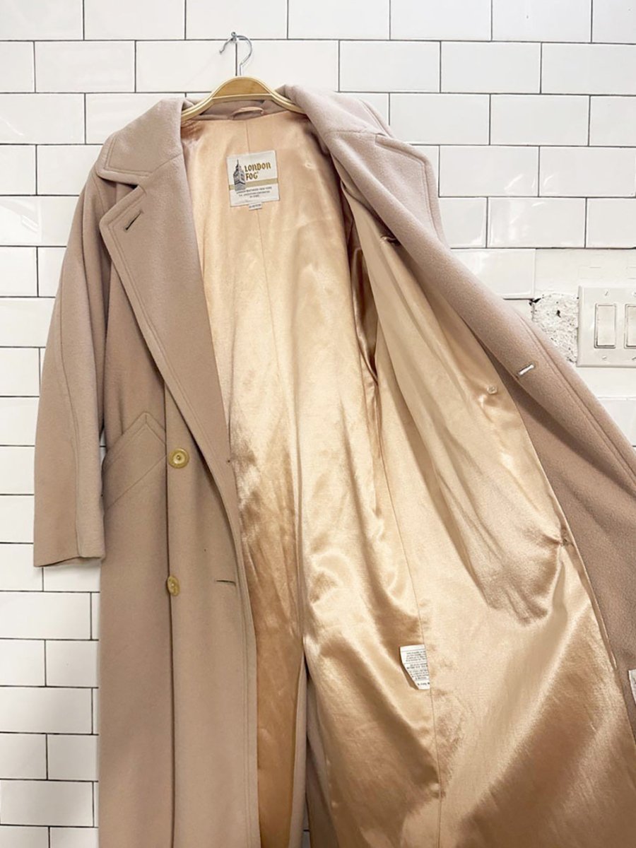 vintage london fog wool - cashmere double breasted coat - good market thrift store