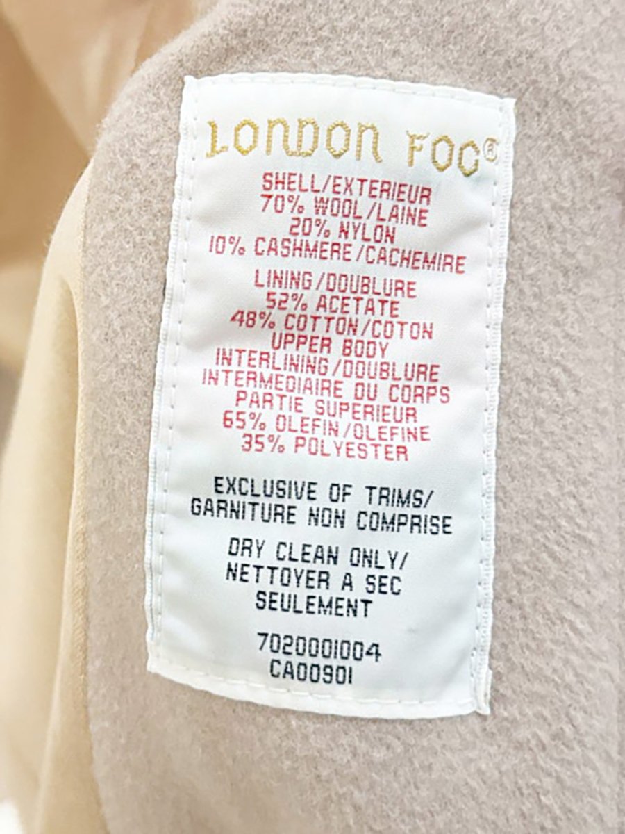 vintage london fog wool - cashmere double breasted coat - good market thrift store