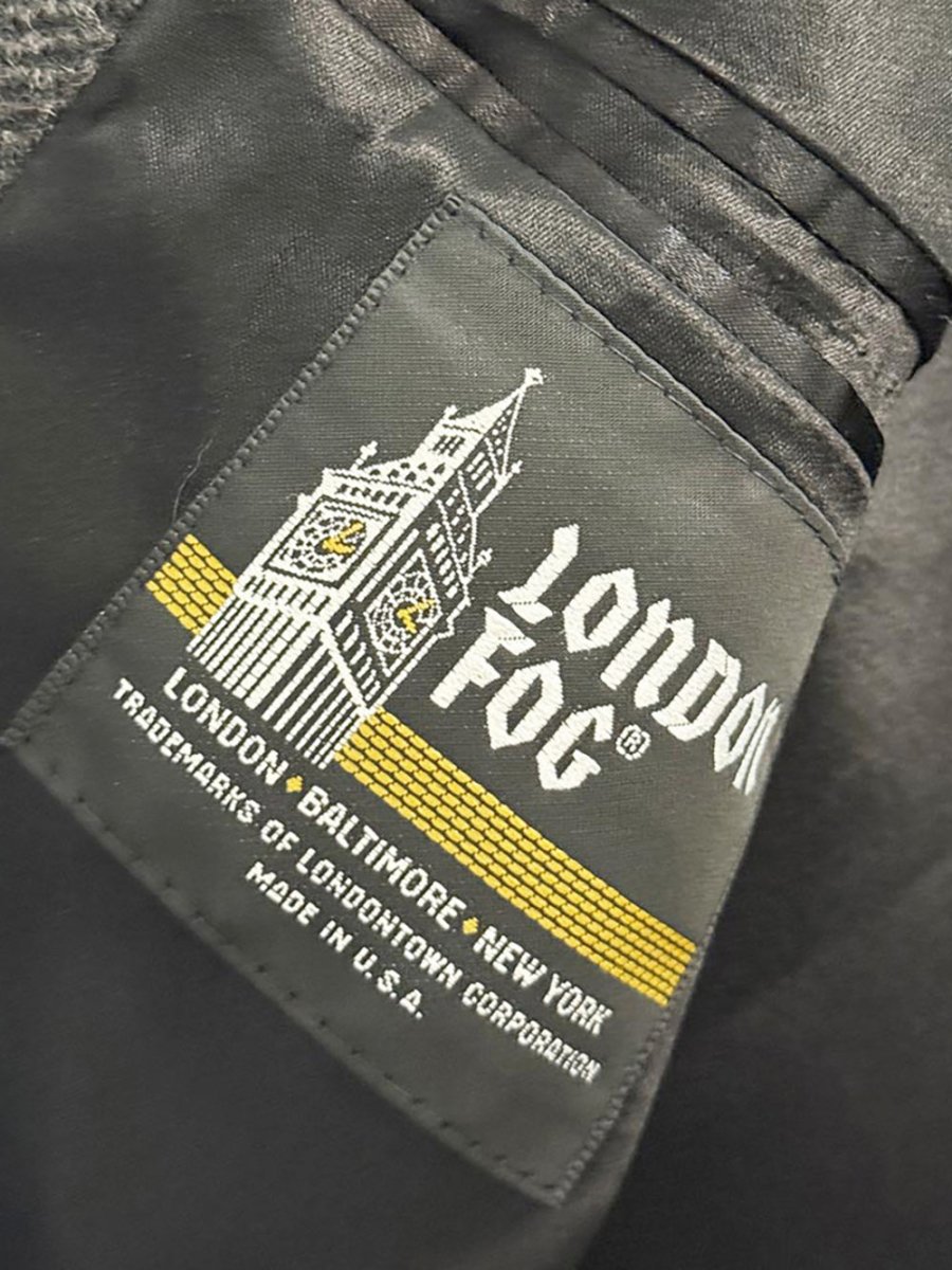 vintage london fog wool herringbone double breasted coat | made in USA - good market thrift store