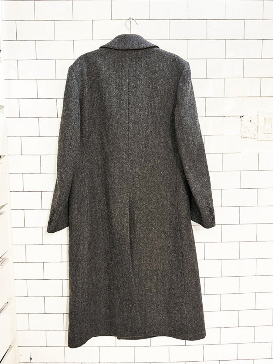 vintage london fog wool herringbone double breasted coat | made in USA - good market thrift store