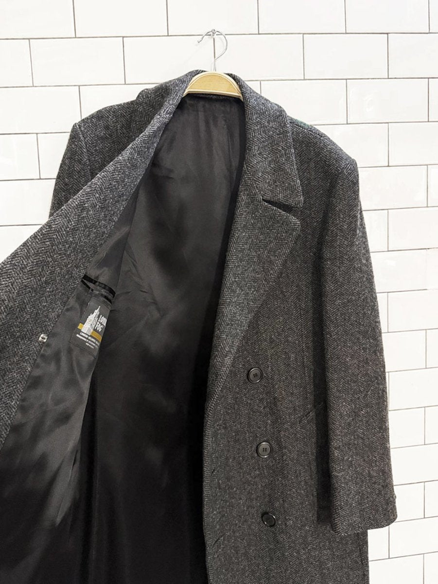 vintage london fog wool herringbone double breasted coat | made in USA - good market thrift store