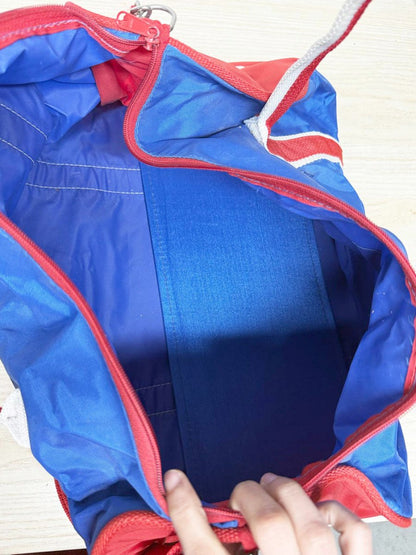 vintage london free press two - tone duffle bag - good market thrift store