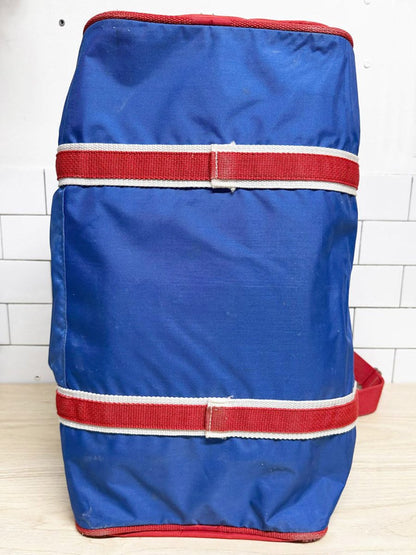 vintage london free press two - tone duffle bag - good market thrift store