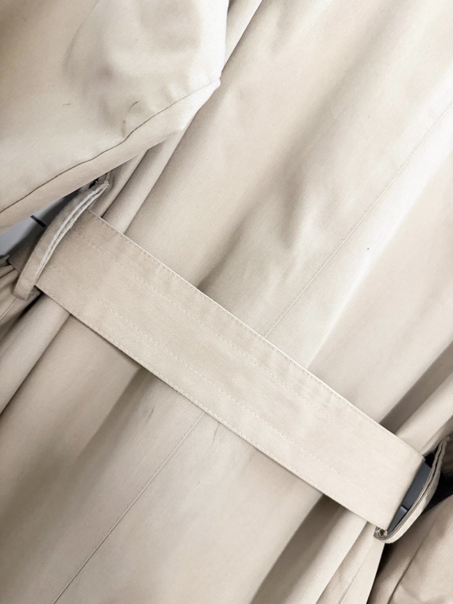 vintage london towne double breasted classic belted trench coat - good market thrift store