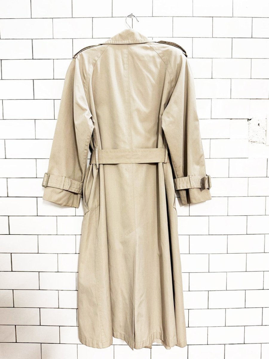 vintage london towne double breasted classic belted trench coat - good market thrift store