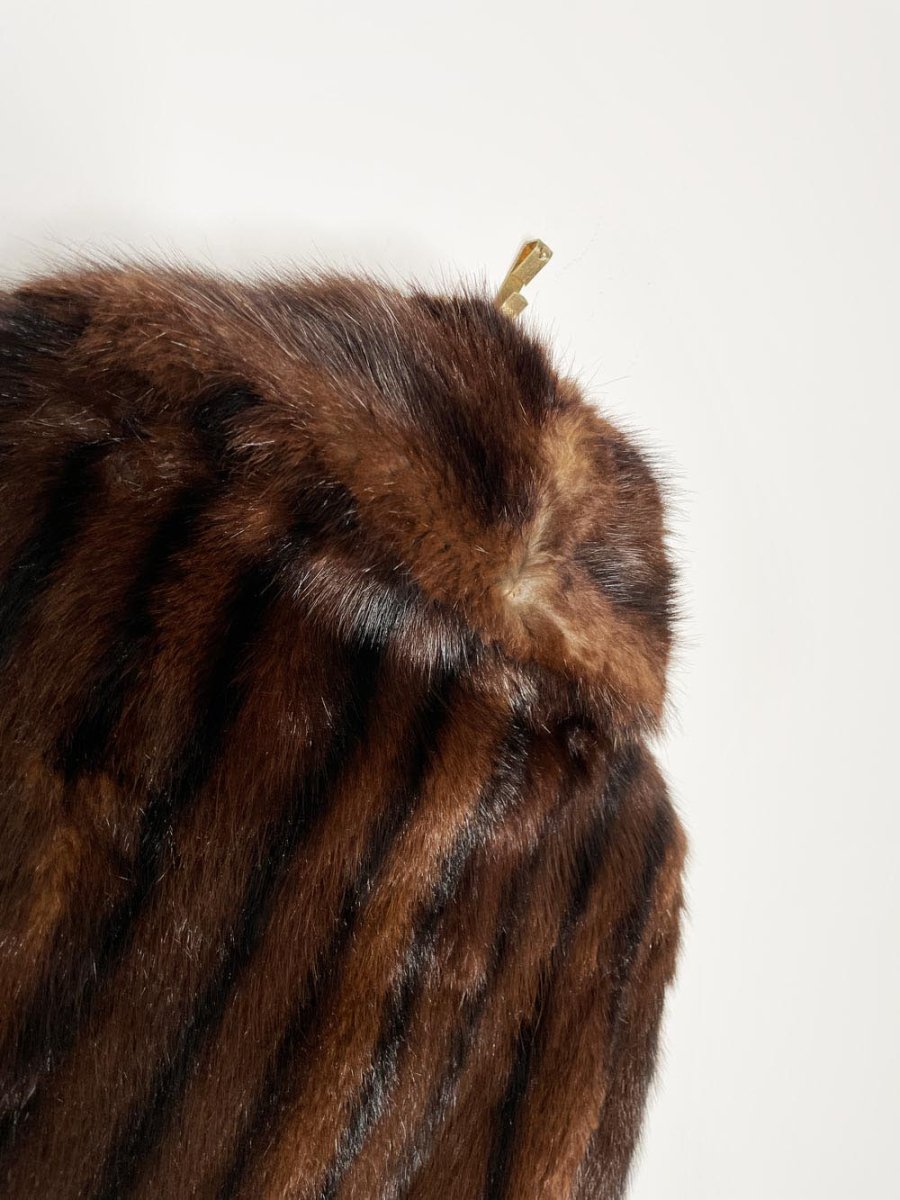 vintage long - haired mink mid - length coat - good market thrift store