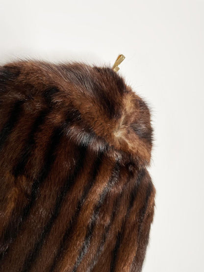 vintage long - haired mink mid - length coat - good market thrift store