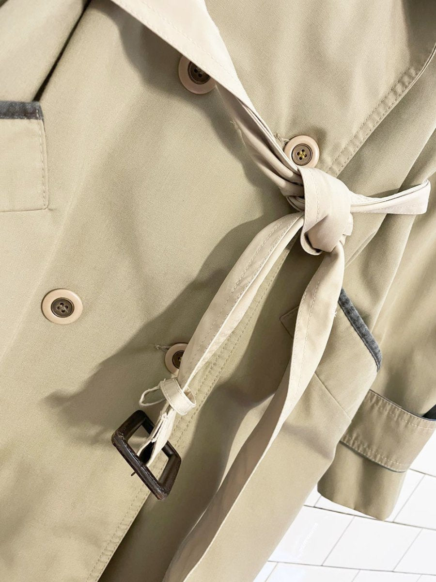 vintage luba paris classic belted trench coat | made in Canada - good market thrift store