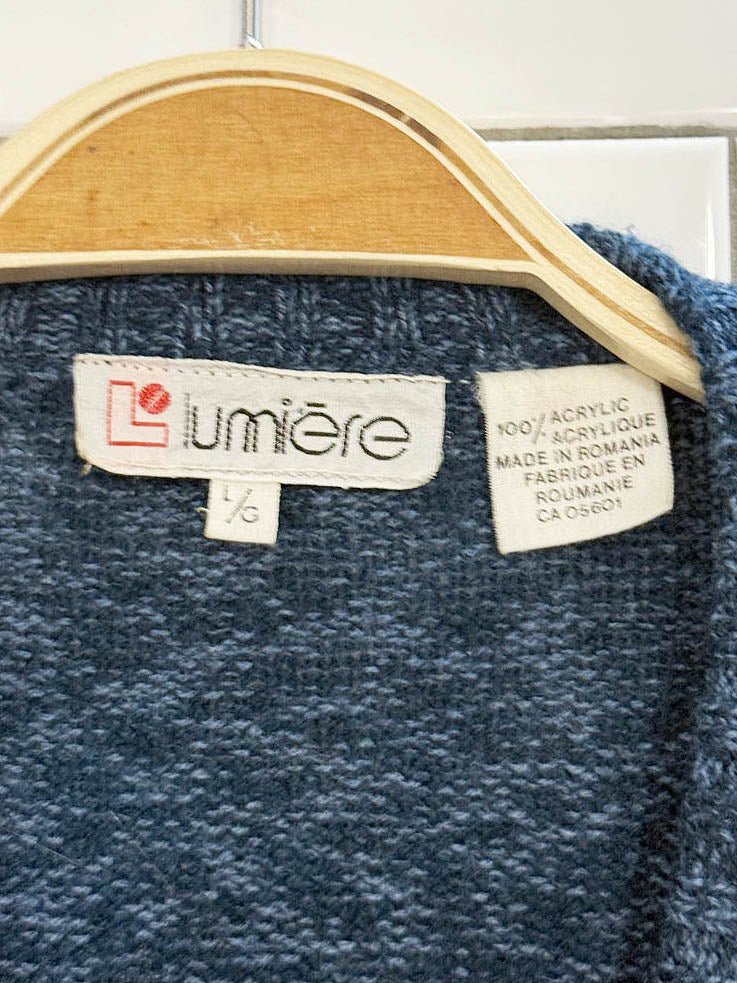 vintage lumiēre abstract knit sweater vest - good market thrift store