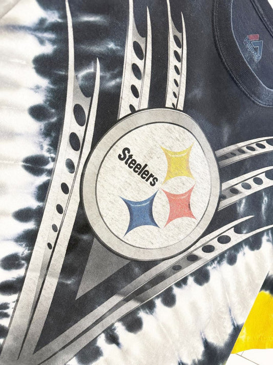 vintage majestic tie - dye steelers graphic tee - good market thrift store