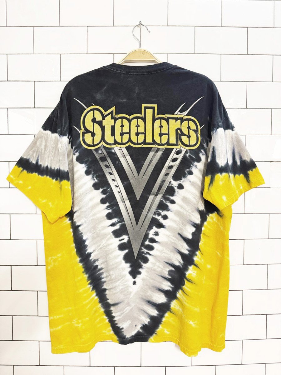 vintage majestic tie - dye steelers graphic tee - good market thrift store