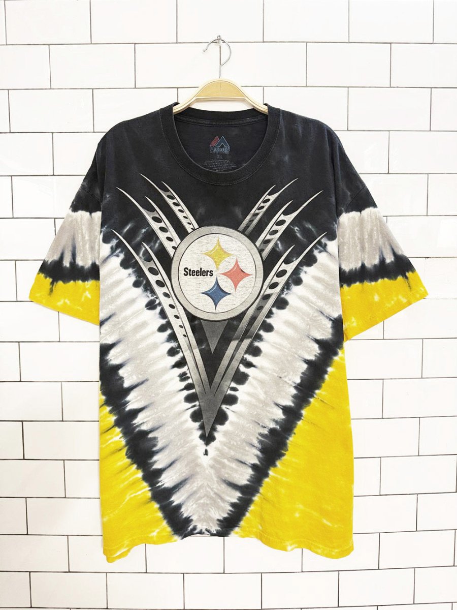 vintage majestic tie - dye steelers graphic tee - good market thrift store