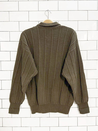 vintage marc o'polo cable knit collared sweater - good market thrift store
