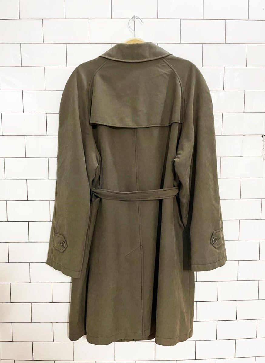 vintage marcona soft touch belted short trench coat - good market thrift store