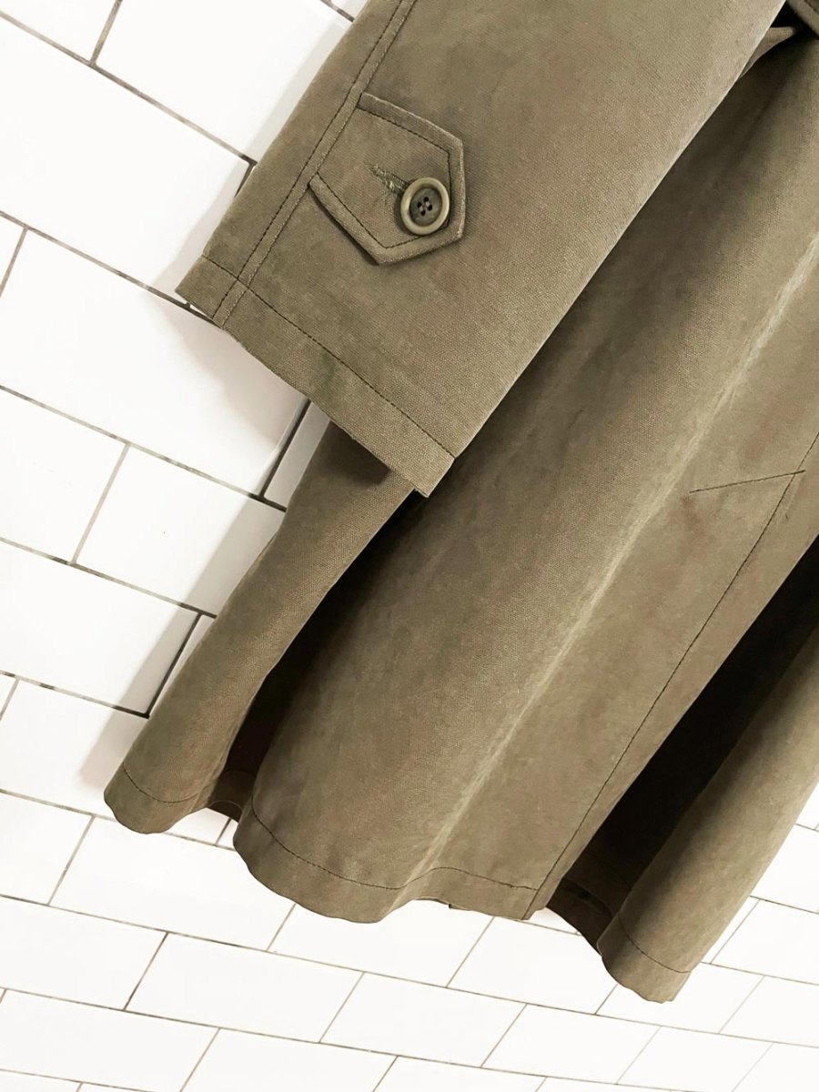 vintage marcona soft touch belted short trench coat - good market thrift store