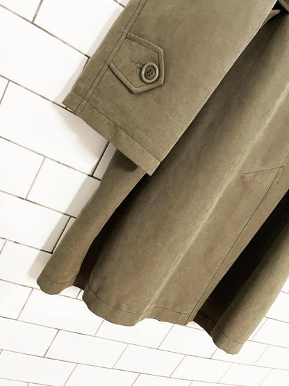 vintage marcona soft touch belted short trench coat - good market thrift store