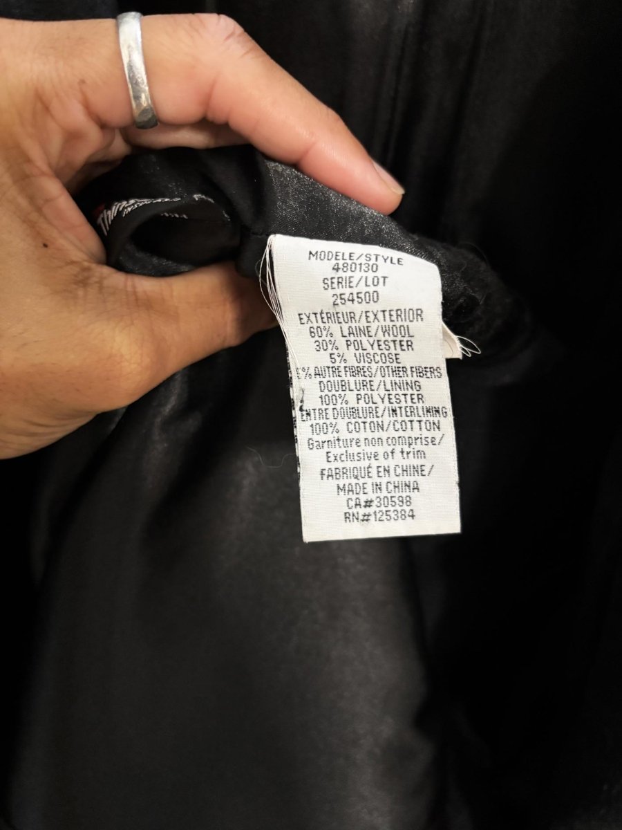 vintage marcona wool - blend hooded long coat - good market thrift store