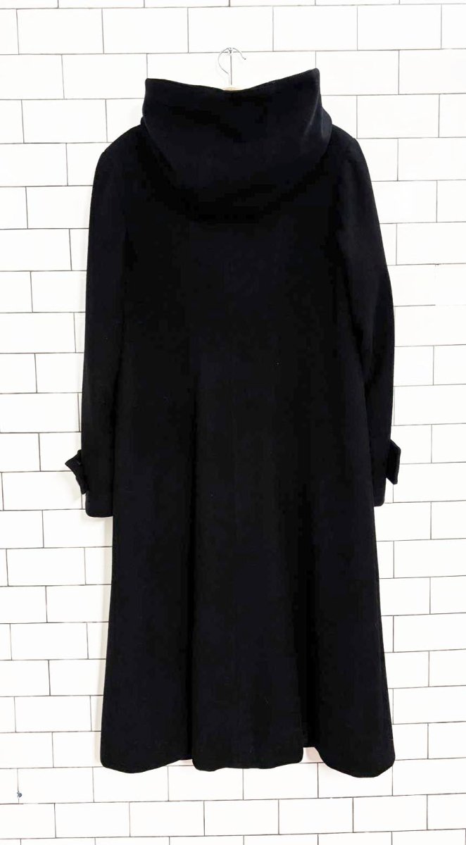 vintage marcona wool - blend hooded long coat - good market thrift store