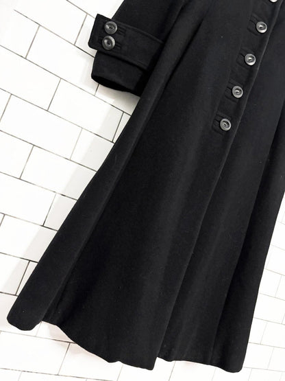 vintage marcona wool - blend hooded long coat - good market thrift store