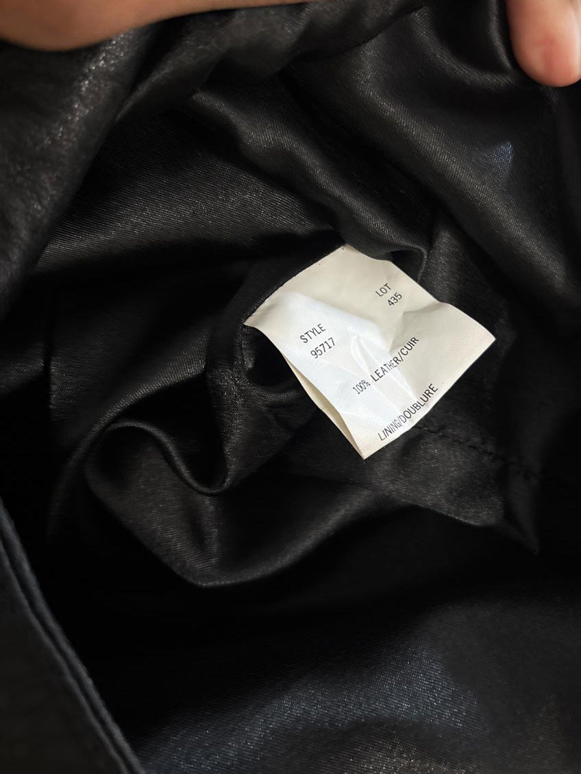 vintage margaret godfrey gold button leather mini skirt - good market thrift store