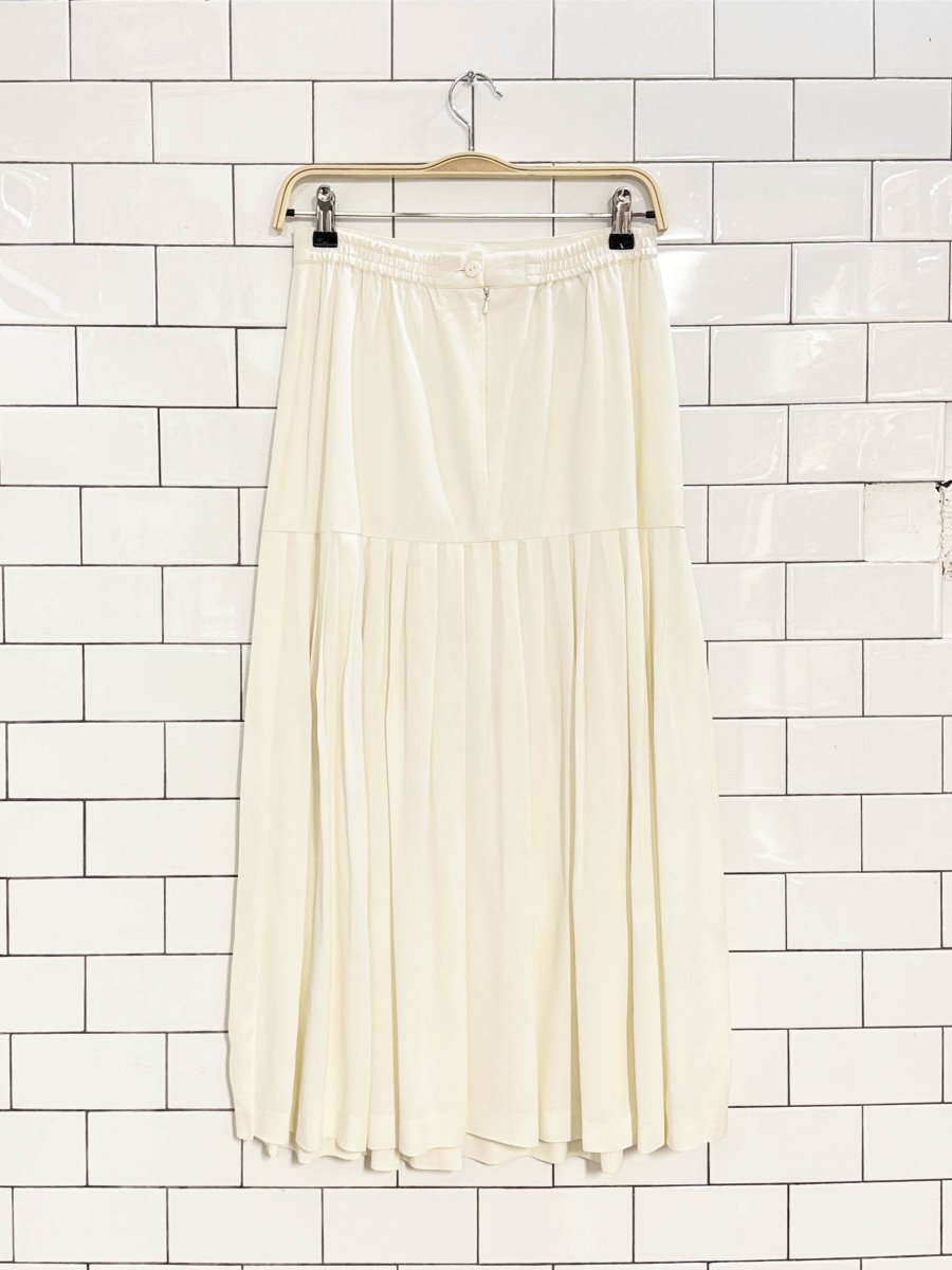 vintage marie st. claire drop waist pleated midi skirt - good market thrift store