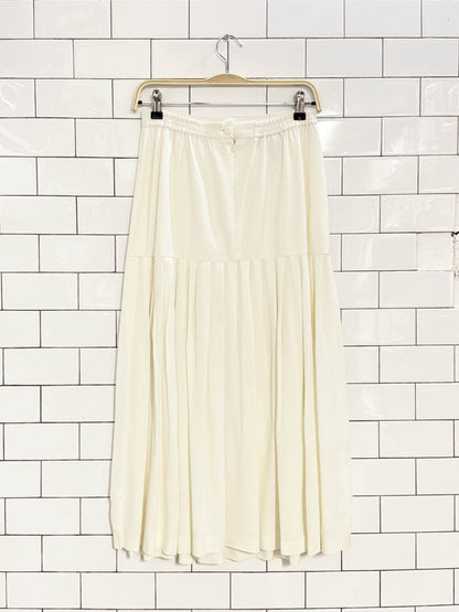 vintage marie st. claire drop waist pleated midi skirt - good market thrift store