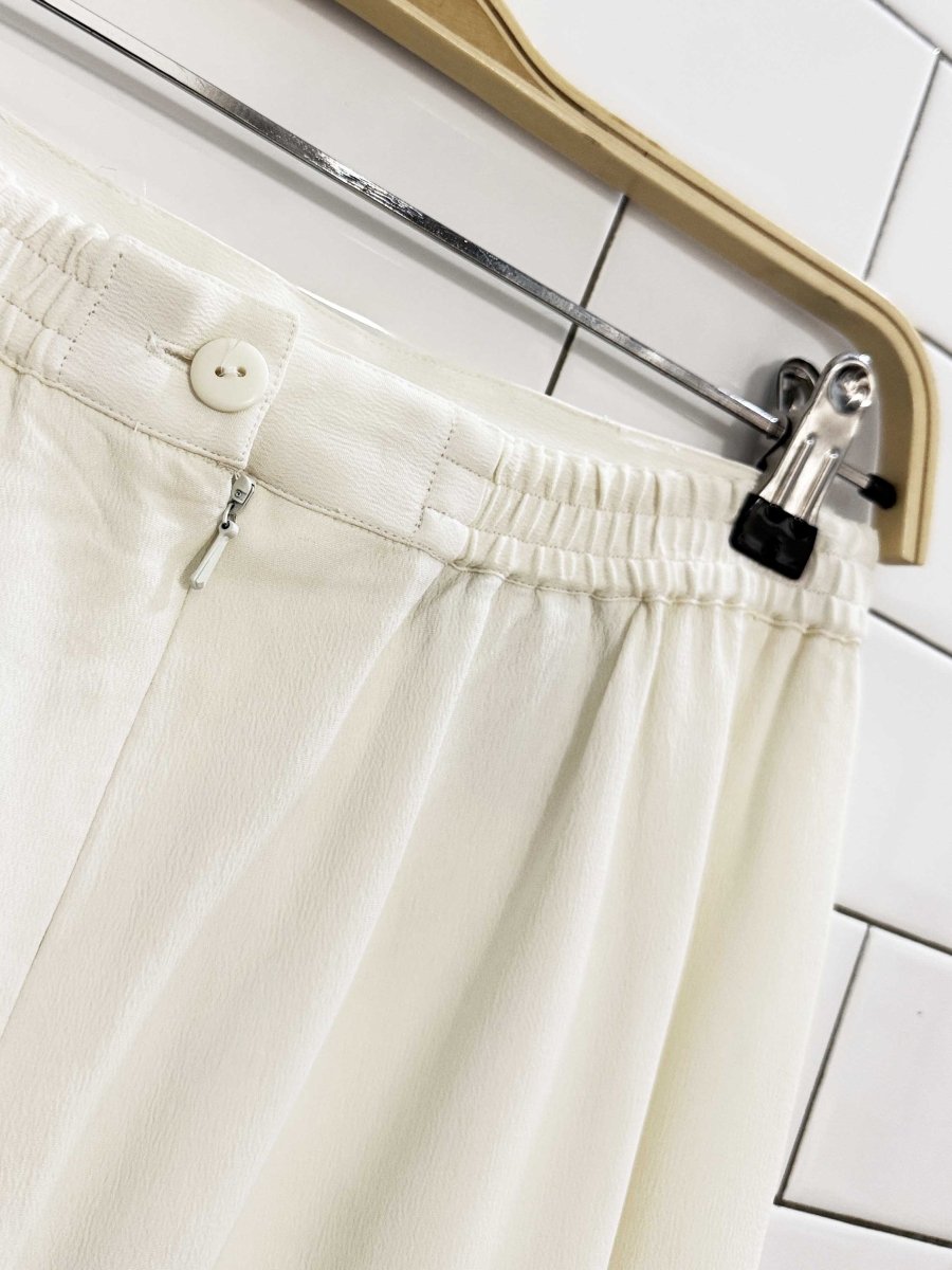 vintage marie st. claire drop waist pleated midi skirt - good market thrift store