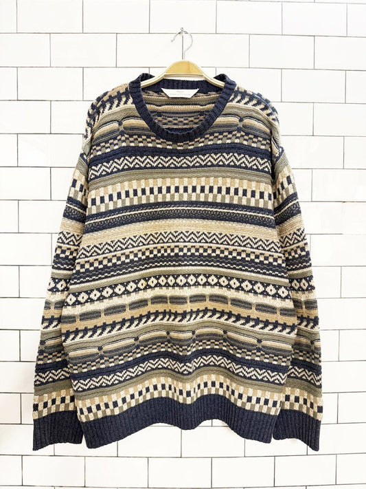 vintage marks & spencer 3D chunky knit sweater - good market thrift store