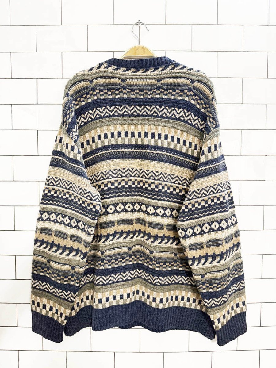 vintage marks & spencer 3D chunky knit sweater - good market thrift store