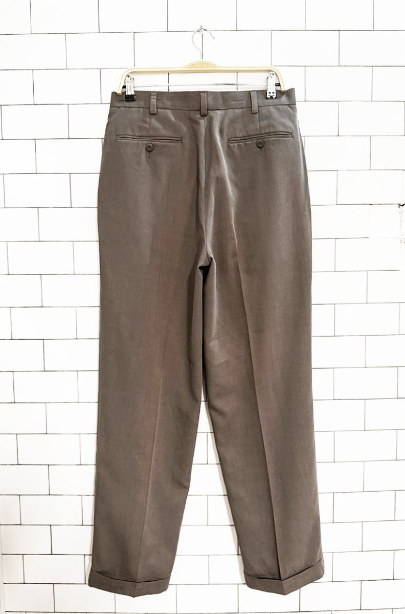 vintage massini pleated cuffed trousers - good market thrift store