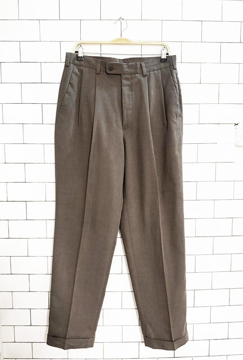 vintage massini pleated cuffed trousers - good market thrift store