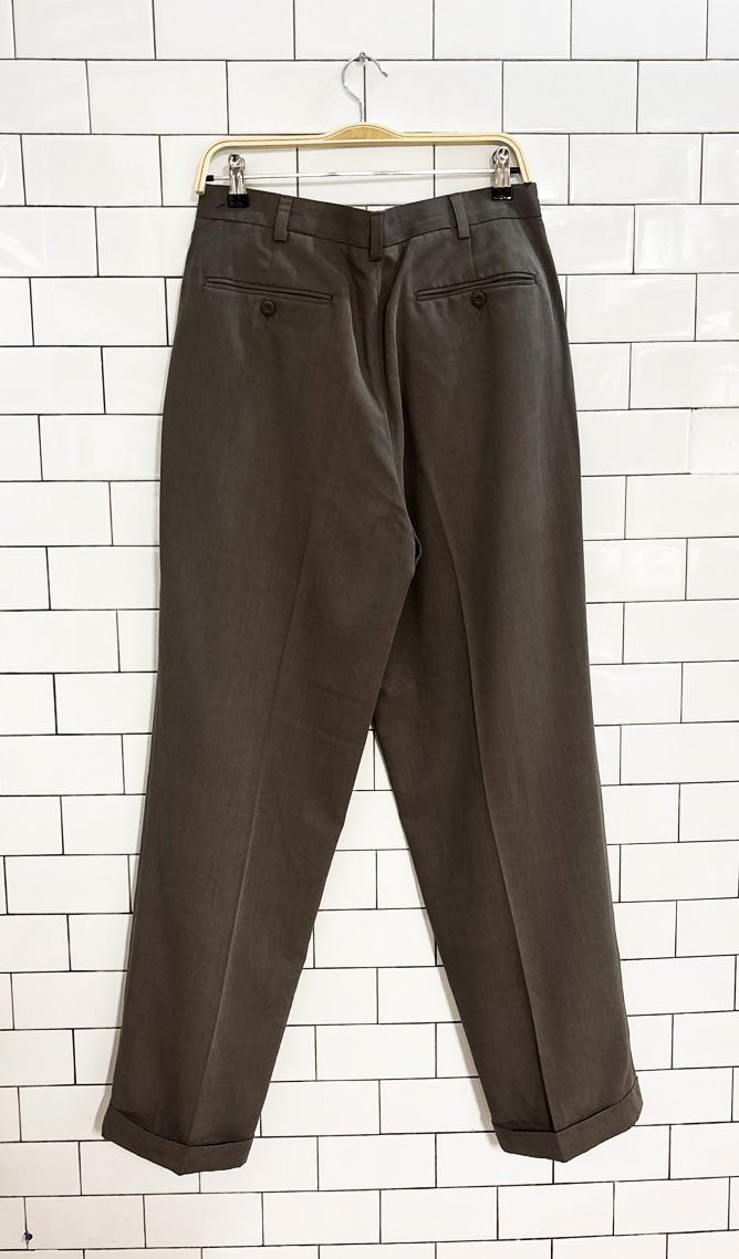 vintage massini pleated cuffed trousers - good market thrift store