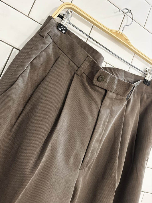 vintage massini pleated cuffed trousers - good market thrift store