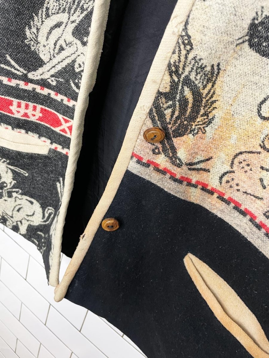 vintage maurizio ramani wool - blend cowboy western vest | made in USA - good market thrift store