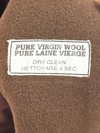 vintage me - jay 100% wool fox fur collar pleated - back long coat | montreal - good market thrift store