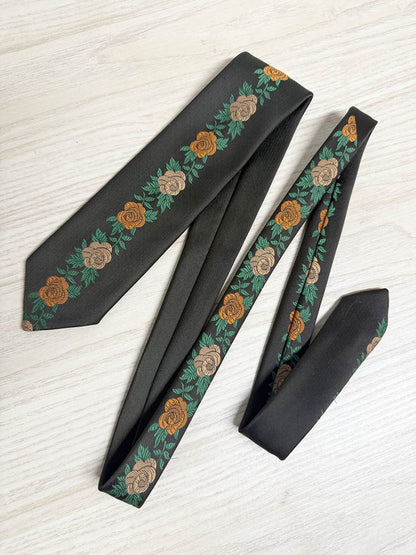 vintage meifter retro rose vine tie | bavarian - good market thrift store