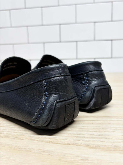 vintage mercanti fiorentini leather slip - on driving loafers - good market thrift store