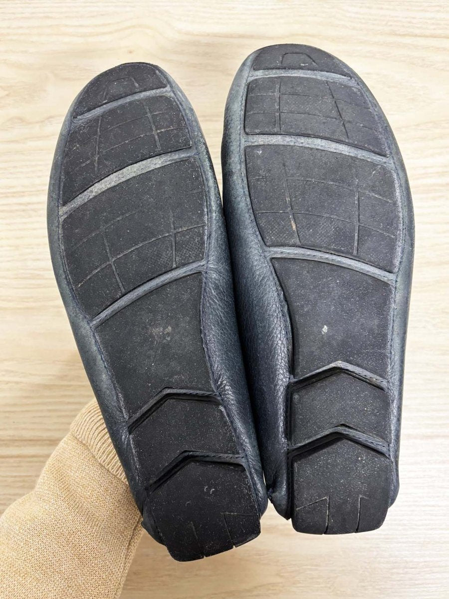 vintage mercanti fiorentini leather slip - on driving loafers - good market thrift store