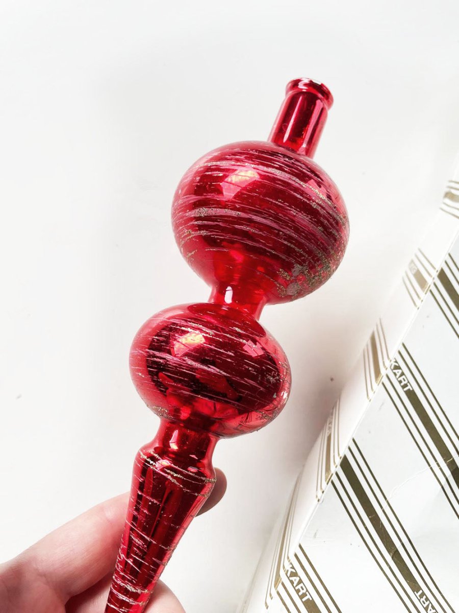 vintage mercury glass ornament tree topper | eckart - good market thrift store