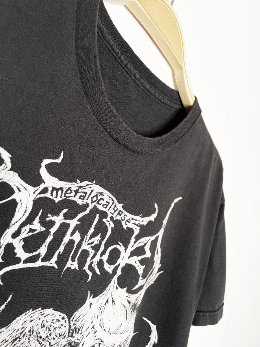 vintage metalocalypse dethklok skulls + spine tee - good market thrift store