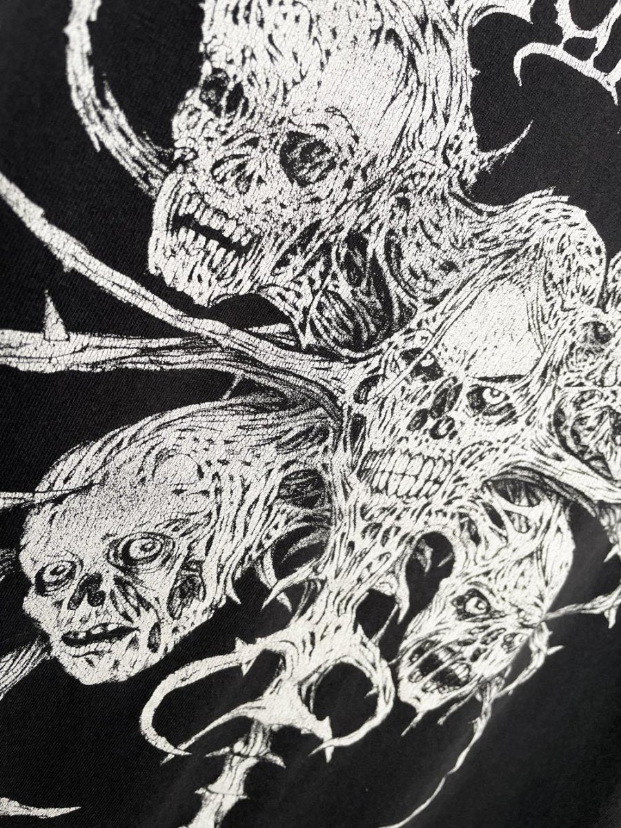 vintage metalocalypse dethklok skulls + spine tee - good market thrift store