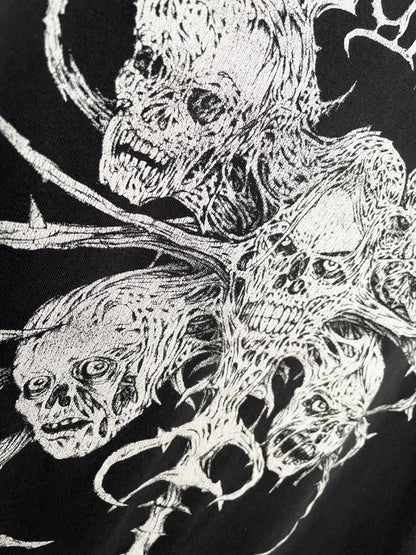 vintage metalocalypse dethklok skulls + spine tee - good market thrift store