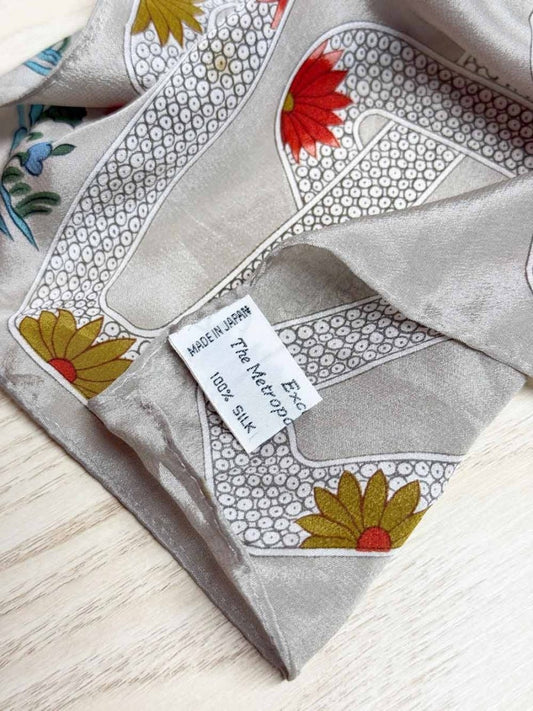 vintage metropolitan museum of art 100% silk qing dynasty scarf | made in Japan - good market thrift store