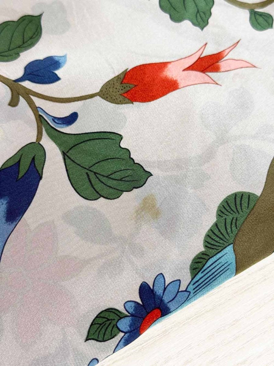 vintage metropolitan museum of art 100% silk qing dynasty scarf | made in Japan - good market thrift store