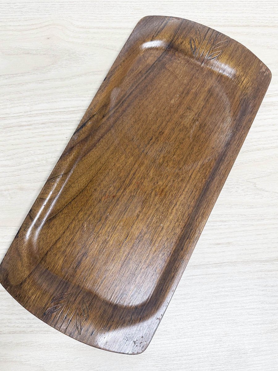 vintage mid - century overton bentwood wood serving tray - good market thrift store