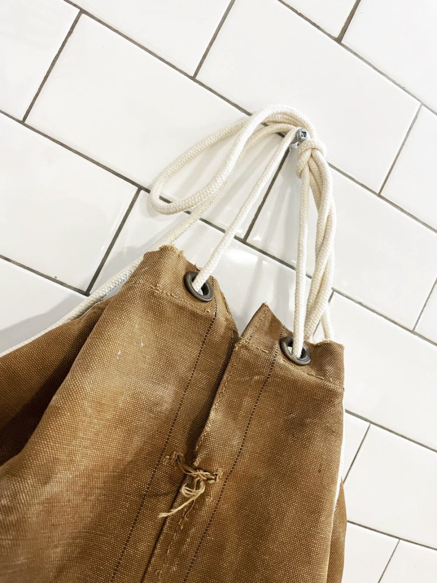 vintage military issue duck canvas laundry sack | surplus - good market thrift store